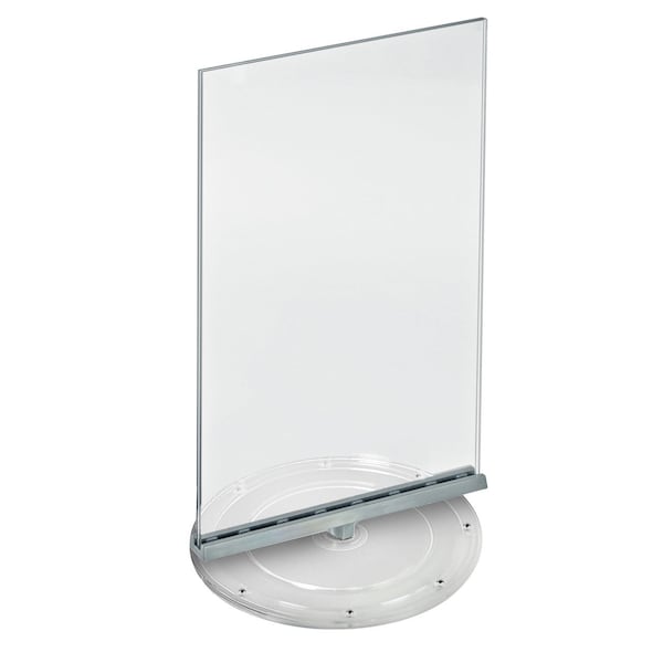 Two-Sided Revolving Acrylic Sign Holder, 11inW x 17inH, 2PK